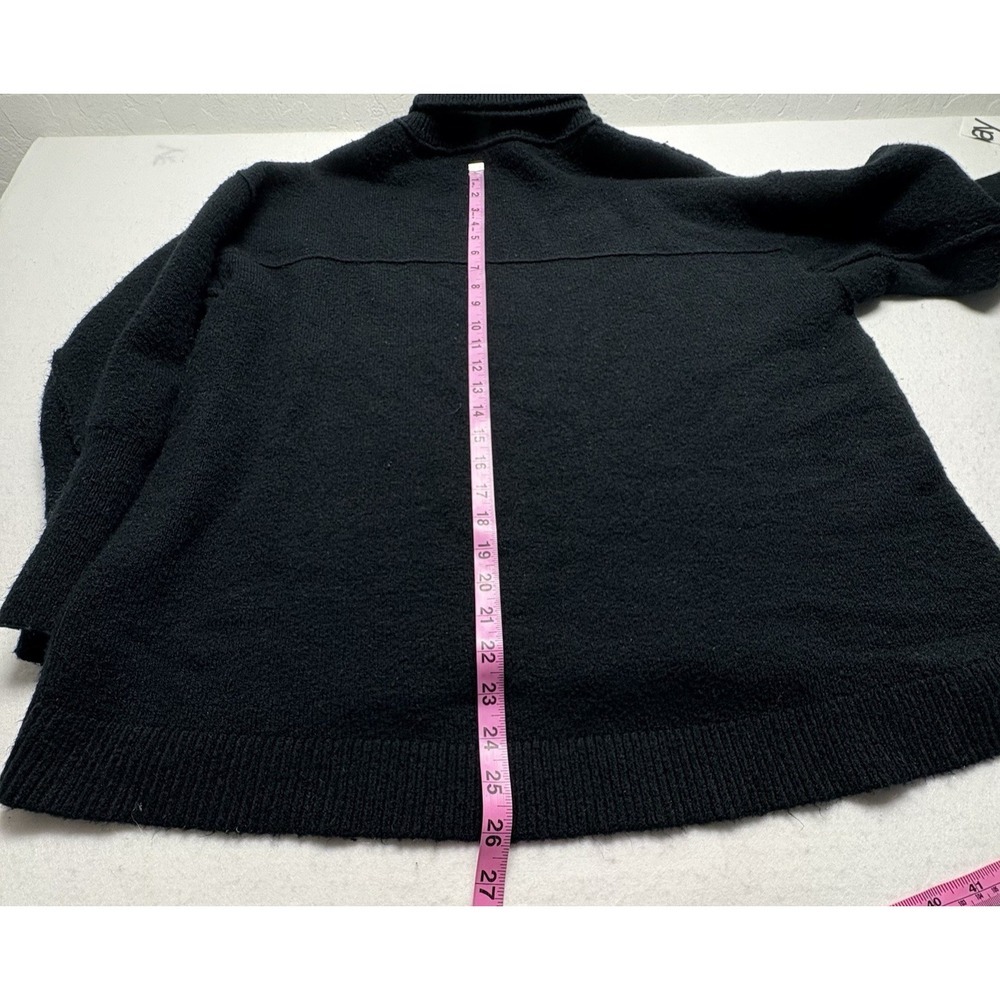 FREE PEOPLE Women Turtleneck Oversized Long Sleeve Sweater Sz XS Black 55-7 - Picture 11 of 14